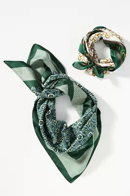 Patterned Hair Scarves, Set of 2 | Anthropologie (US)