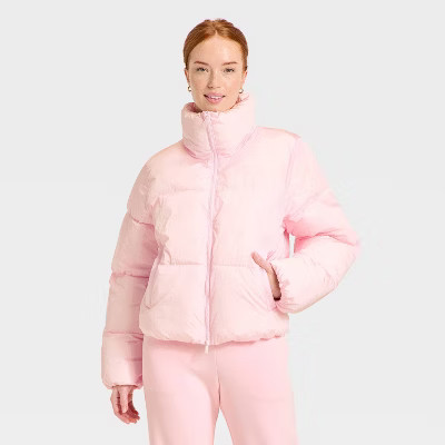 Women's Puffer Jacket - All In Motion™ Light Pink XXL | Target