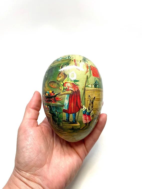 Papier-mâché Easter Egg 4 X 2 3/4 Candy | Etsy | Etsy (US)