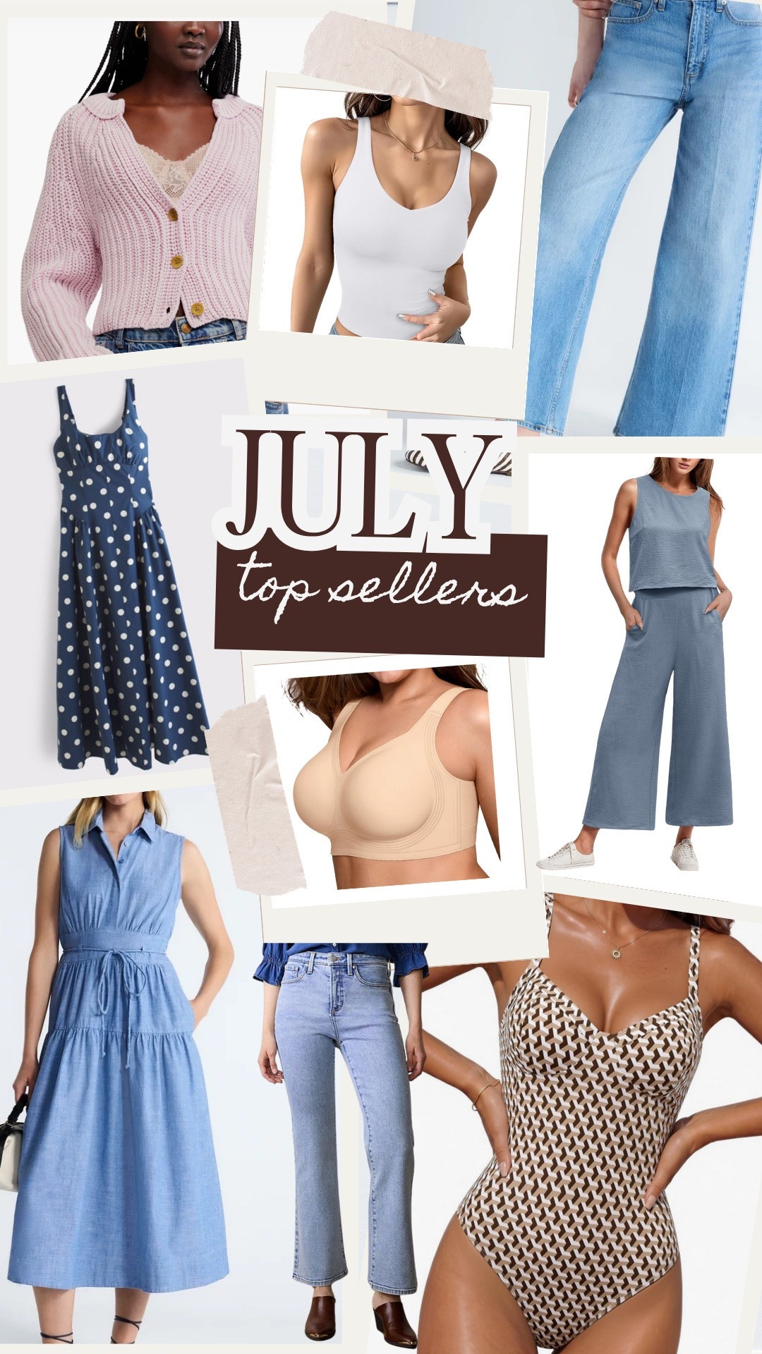 Okay, where did July go?!? This summer has absolutely flown by, I’m so excited for a few calm weekends, maybe that will make August go more slowly?! Either way, the July bestsellers are must haves, all petite friendly and short girl approved.
Free People: button down cardigan
Abercrombie: curve love bra free polka dots dress
Walmart: chambray midi dress, short girl approved jeans
Amazon: perfect white tank, two piece lounge set in the most beautiful blue, wireless bra
Kohls: petite jeans

#LTKSeasonal #LTKPetite #LTKMidsize