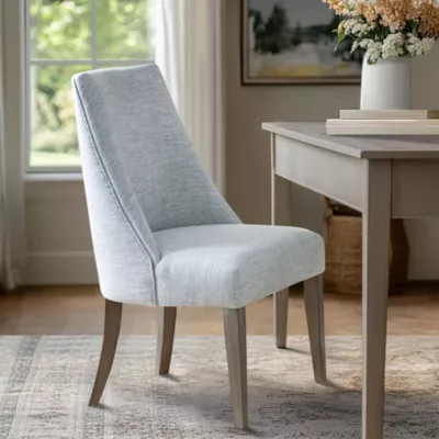 Martha Stewart Winfield Upholstered Dining Chair Set of 2, Light Blue | Belk