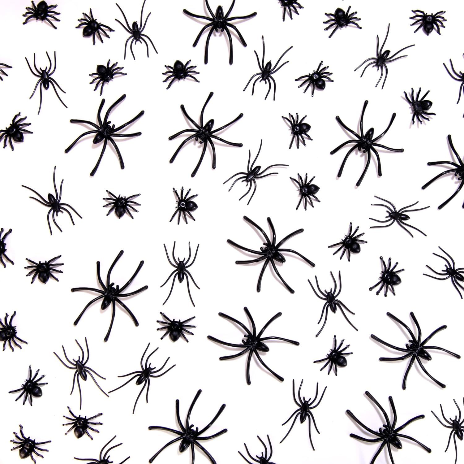 JIALWEN 120 Pieces Realistic Plastic Spiders 3 Sizes Small Spider Toys Black Fake Spiders Hallowe... | Amazon (US)