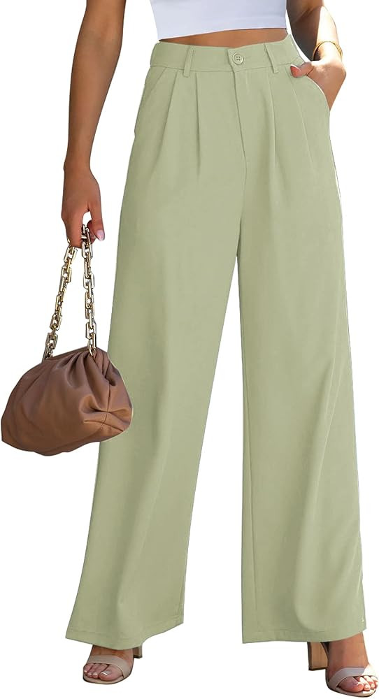 GRAPENT Wide Leg Pants for Women Work Business Casual High Waisted Dressy Pants Flowy Trousers Of... | Amazon (US)