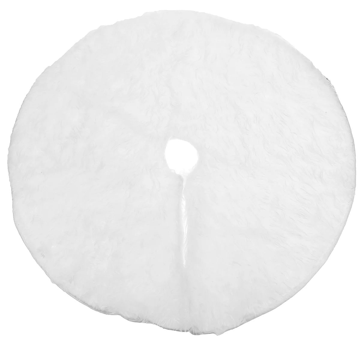 30.7"/ 35.4"/ 48" Round White Plush Snowflake Christmas Tree Skirt Base Floor Mat Cover Decor | Walmart (US)