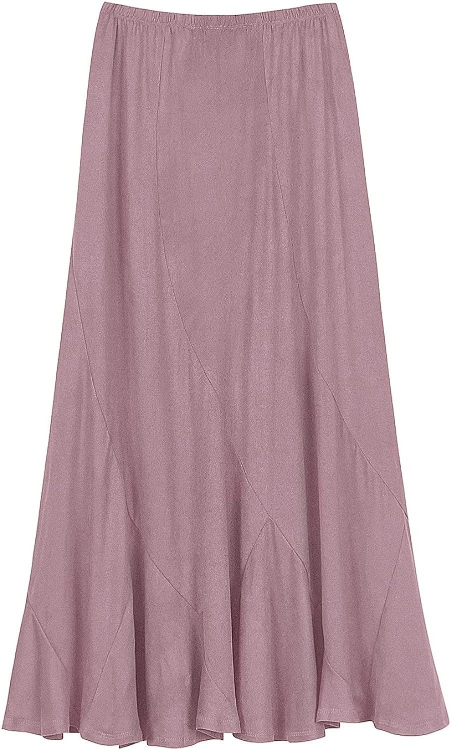 Urban CoCo Women's Vintage Elastic Waist A-Line Long Midi Skirt | Amazon (US)