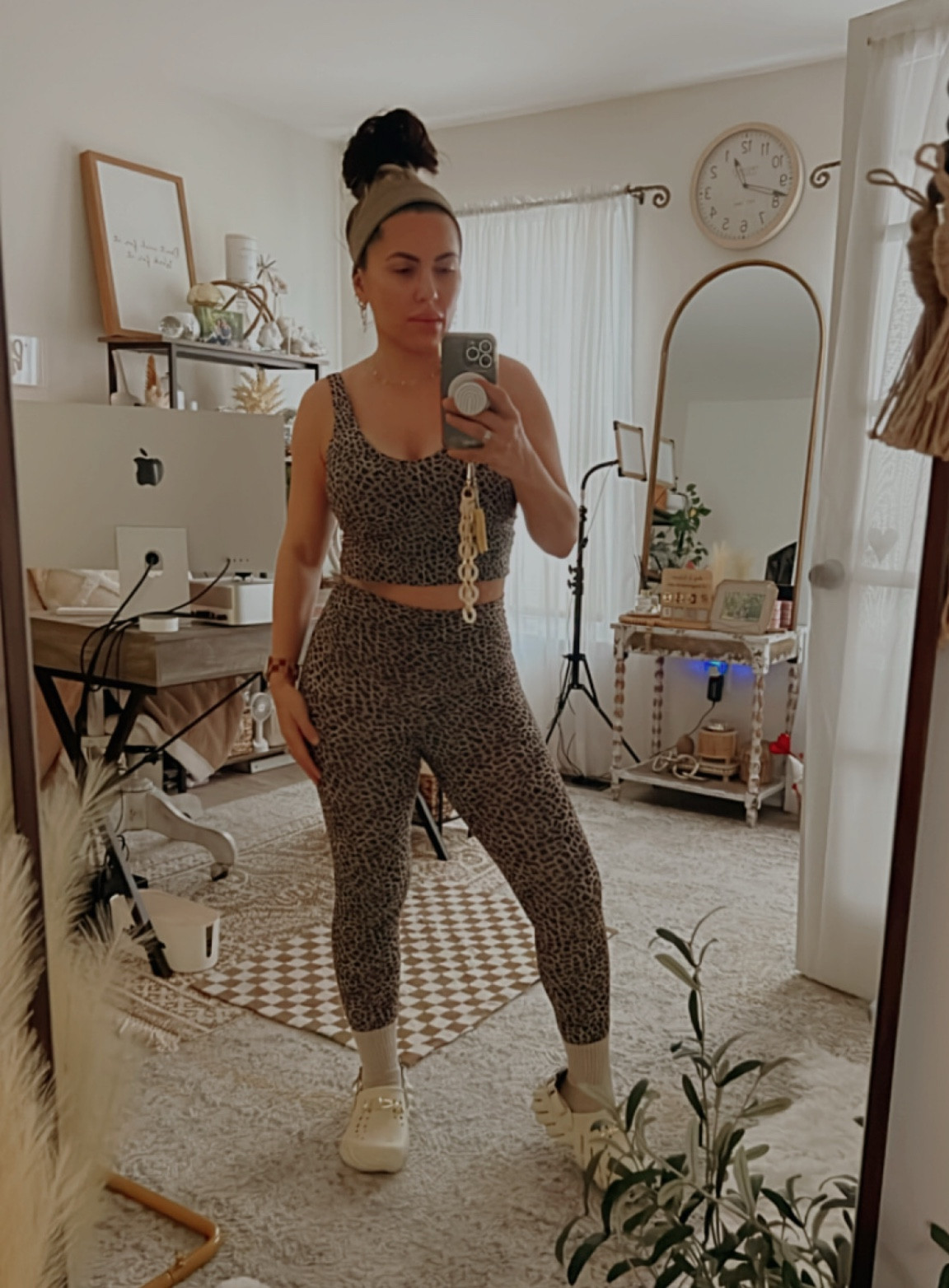 Leopard workout set. Light compression. I linked 3 different versions of the top! I went true to size.

#LTKActive #LTKFitness #LTKFindsUnder50