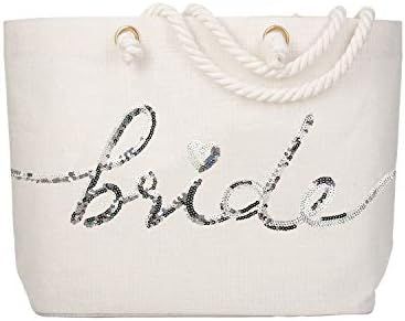 ElegantPark Bridal Shower Gifts for Bride Tote Large Bride Bag Bride Gifts for Engagement Wedding... | Amazon (US)