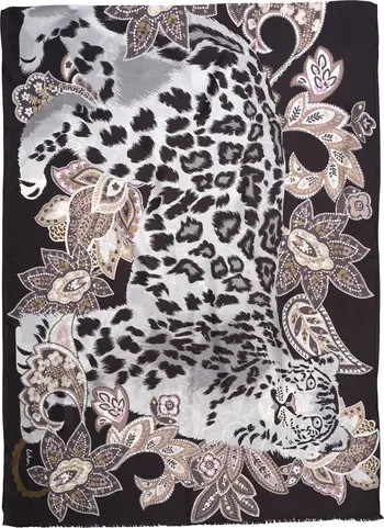 Snow Leopard Silk Wrap | Nordstrom