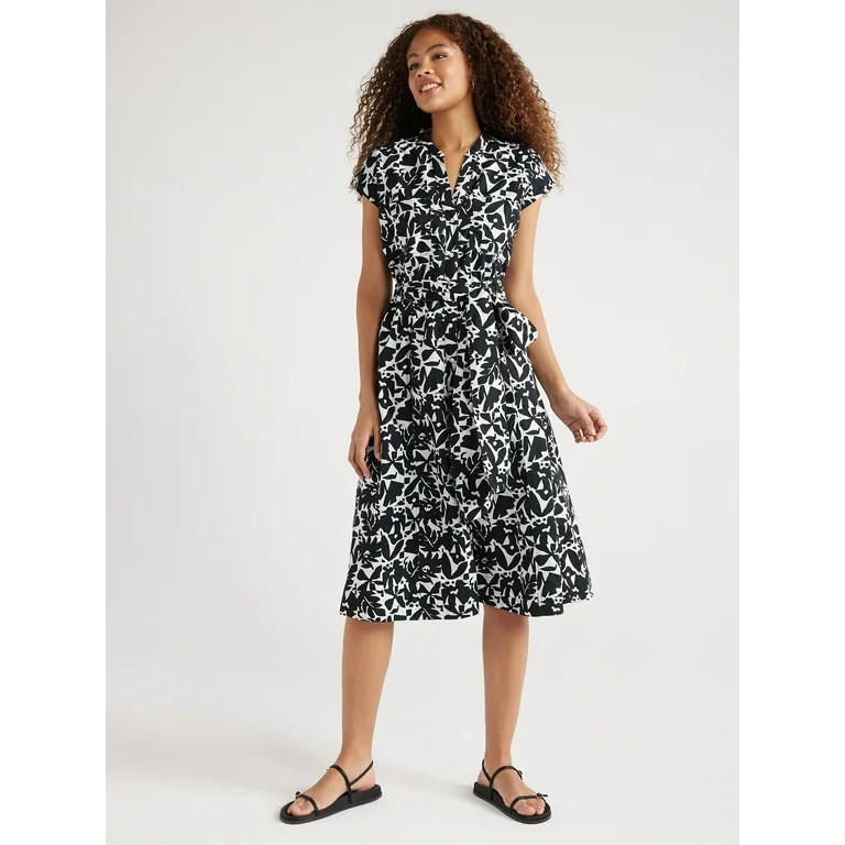 Free Assembly Women’s Belted Utility Dress with Short Sleeves, Sizes XS-XXL | Walmart (US)