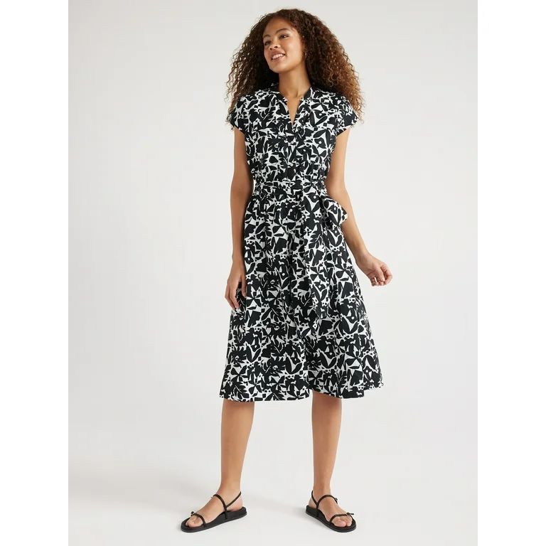 Free Assembly Women’s Belted Utility Dress with Short Sleeves, Sizes XS-XXL - Walmart.com | Walmart (US)