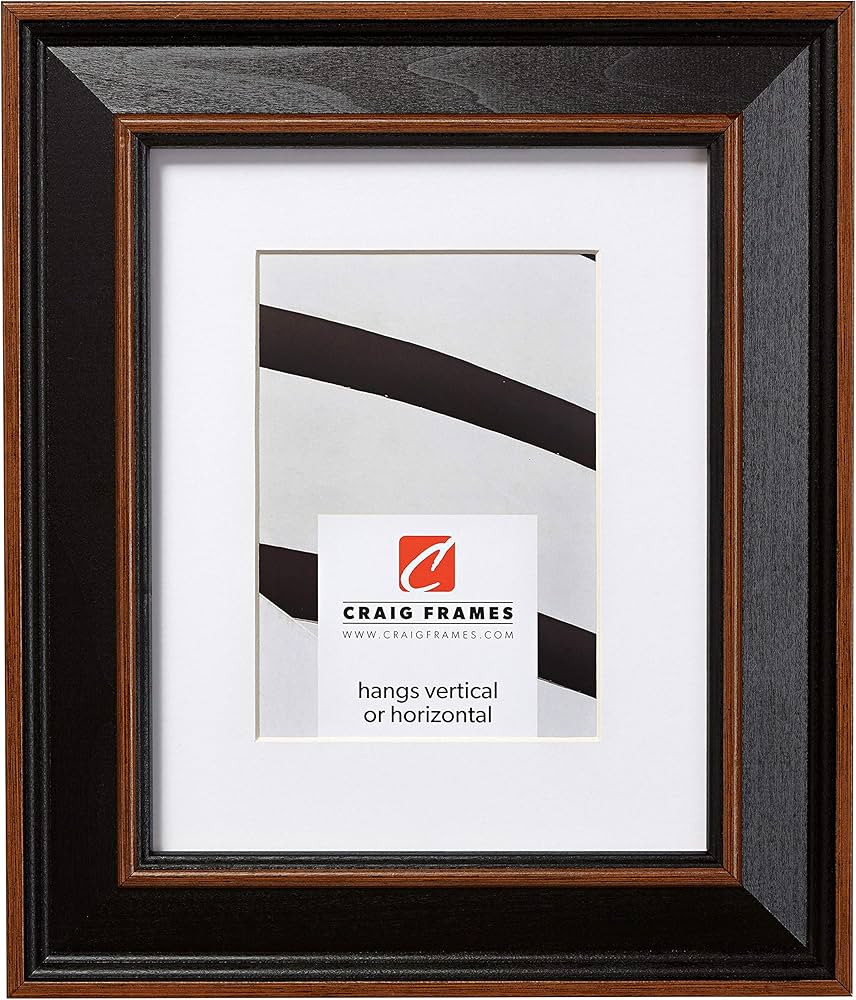 Craig Frames Country Estate, 16 x 20 Inch Black Hardwood Picture Frame Matted to Display a 11 x 1... | Amazon (US)