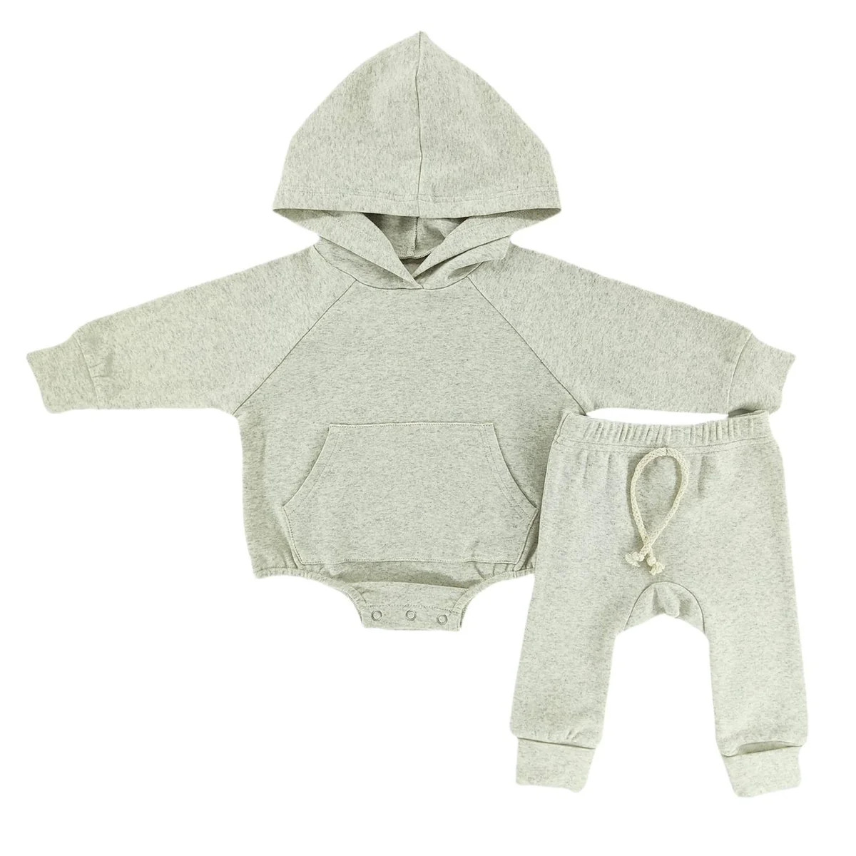 Oat Hoodie Romper Set | Little One Shop Co