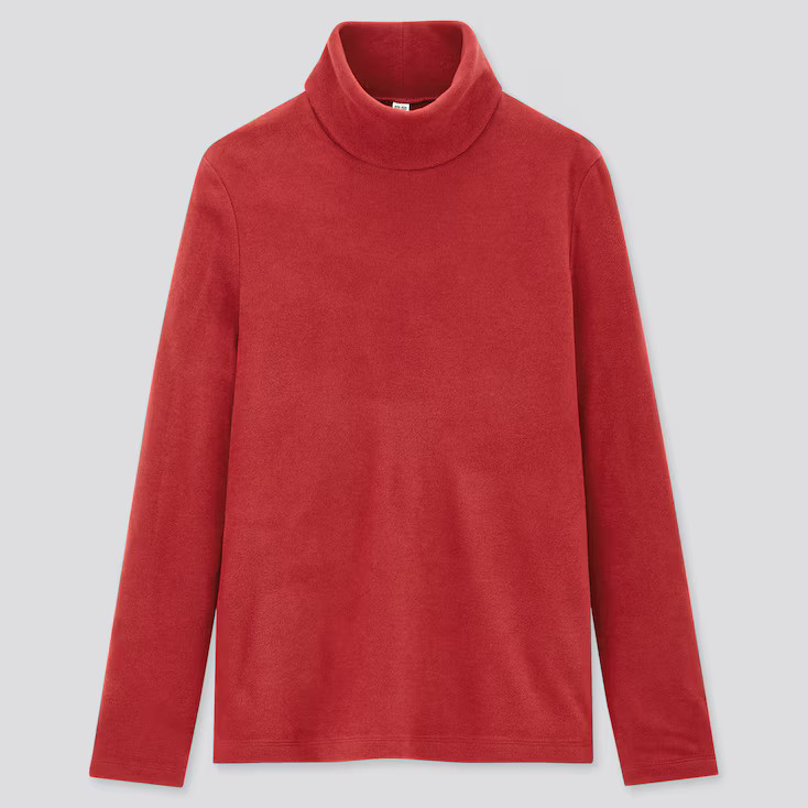 WOMEN HEATTECH FLEECE TURTLENECK LONG-SLEEVE T-SHIRT | UNIQLO (US)