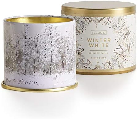 Illume Noble Holiday Collection Winter White Vanity Tin, 11.8 oz Candle, 11 Ounce | Amazon (US)