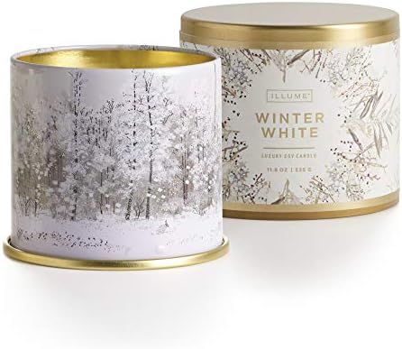 Illume Noble Holiday Collection Winter White Vanity Tin, 11.8 oz Candle, 11 Ounce | Amazon (US)
