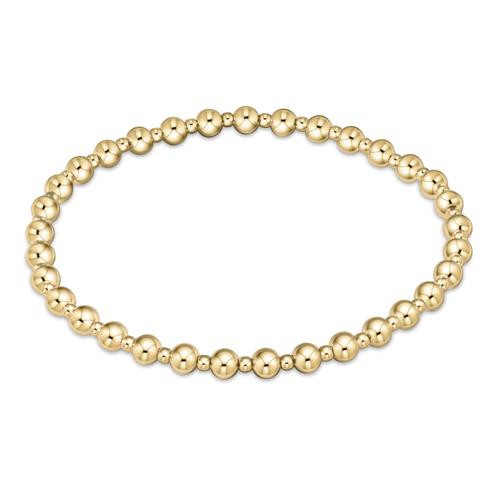enewton Classic Grateful Pattern 4mm Bead Bracelet - Gold | Smith's of Dublin