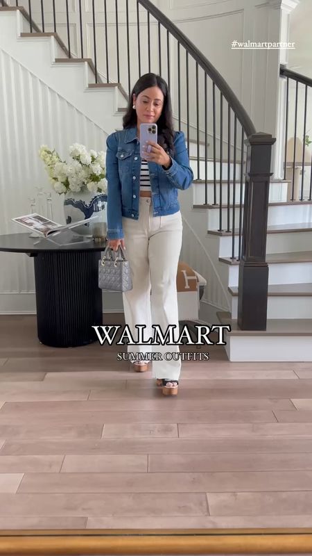 Comment FASHION and I will send you these cute @walmartfashion summer finds directly to you! #walmartpartner #walmartfashion 

Y’all- I instantly added this top when I saw it on @walmartfashion website!!! It gives such high end vibes and it is extremely versatile! I dressed it up and down with this cute jean jacket!! These flared pants are also Walmart and sooooo nice!!! Head to my @shop.ltk to see more!

#LTKOver40 #LTKStyleTip #LTKSeasonal