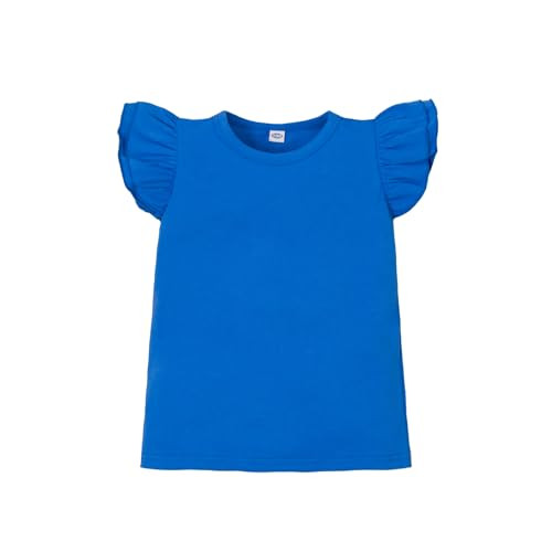 Amazon.com: Magic Park 1-14Y Toddler Ruffle T Shirt Girls Solid Color Blouse Kids Girl Short Long... | Amazon (US)