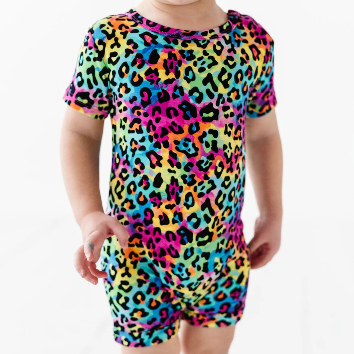 Roarin' Rainbow Shortie Romper | Bums & Roses