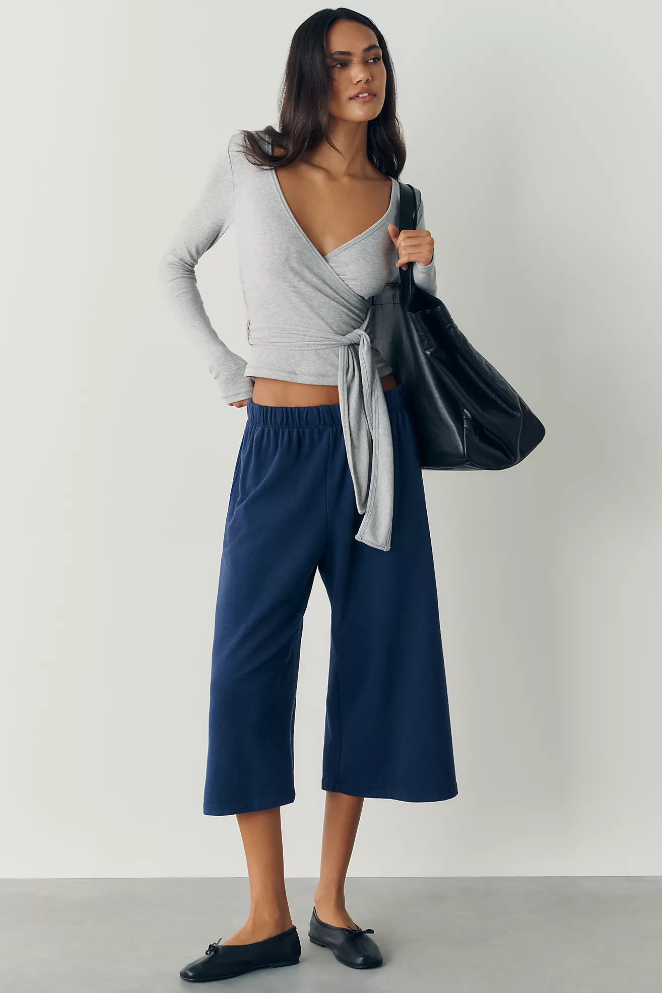 100% Cotton Knit Long Shorts | Anthropologie (US)