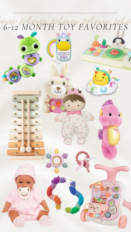 Baby toy favorites! Georgia especially loves her green toy caterpillar! 

Baby toys, baby dolls, baby playtime, toys to give a baby, rattles, stuffed animals, Maddie Duff 

#LTKbaby #LTKkids #LTKhome