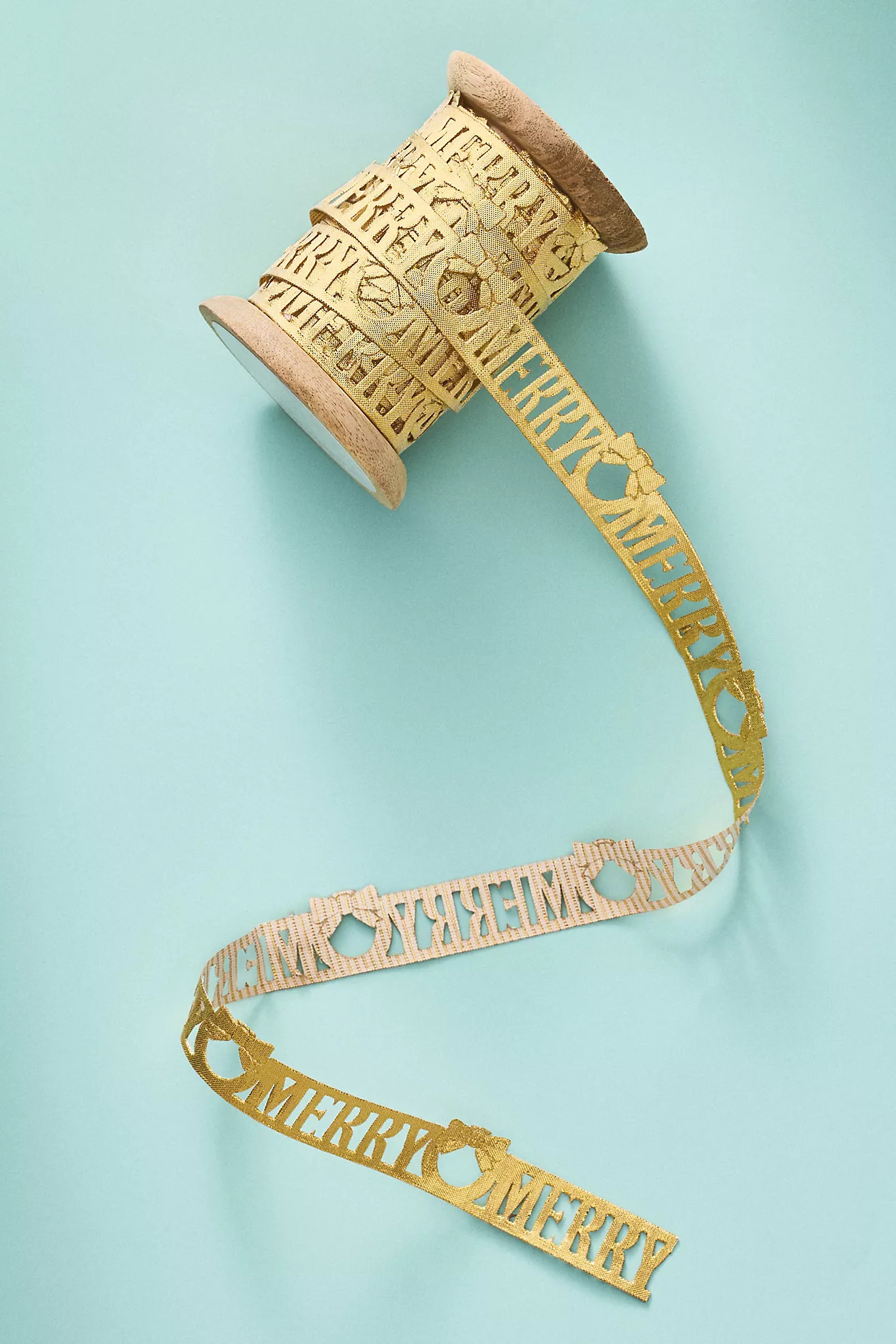 Merry Text Gift Ribbon | Anthropologie (US)