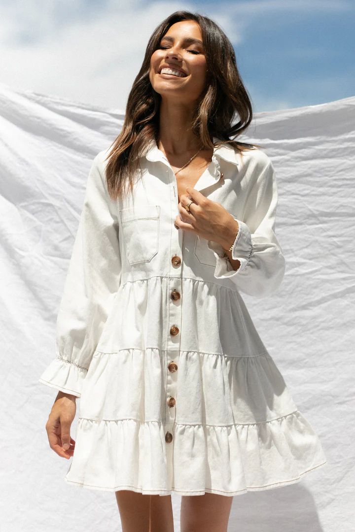 Zubaira Dress - White | Petal & Pup (US)