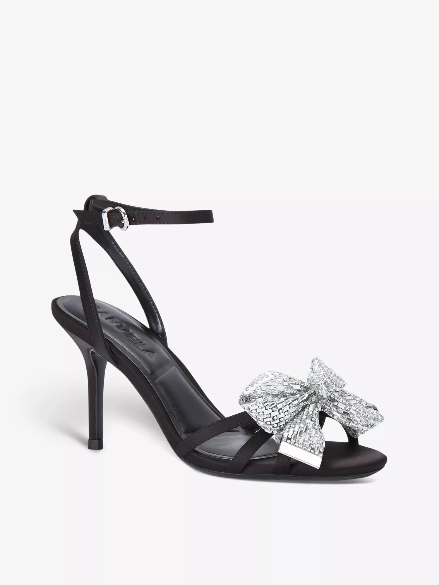 Regal bow-embellished heeled satin sandals | Selfridges
