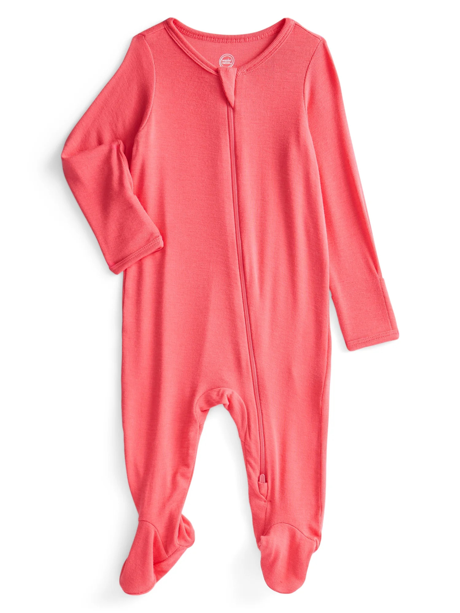 Wonder So Soft Modal by Wonder Nation Baby Unisex Two-Way Zipper Footed Sleep N Play Pajamas, Siz... | Walmart (US)