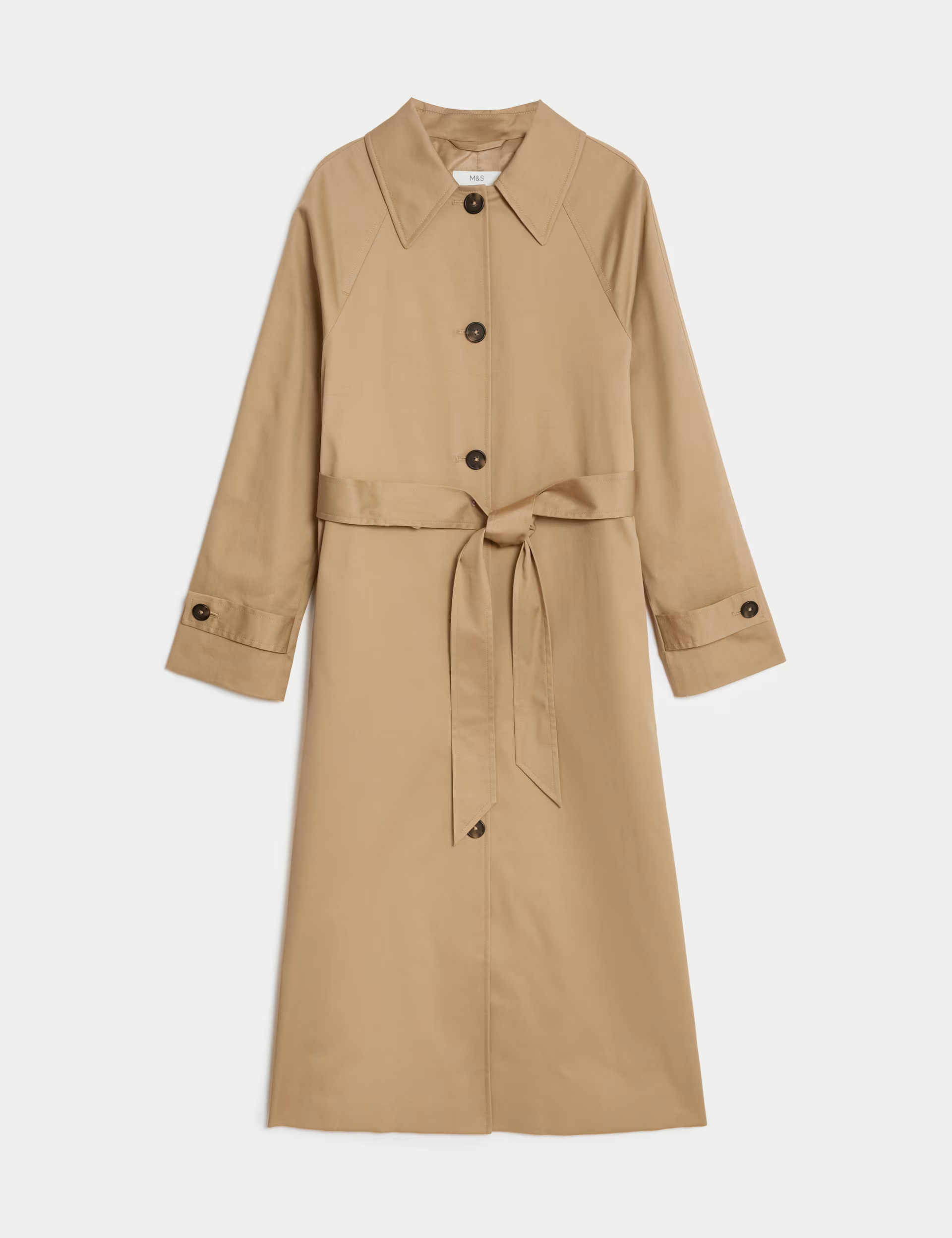 Cotton Rich Belted Longline Trench Coat | Marks & Spencer (UK)
