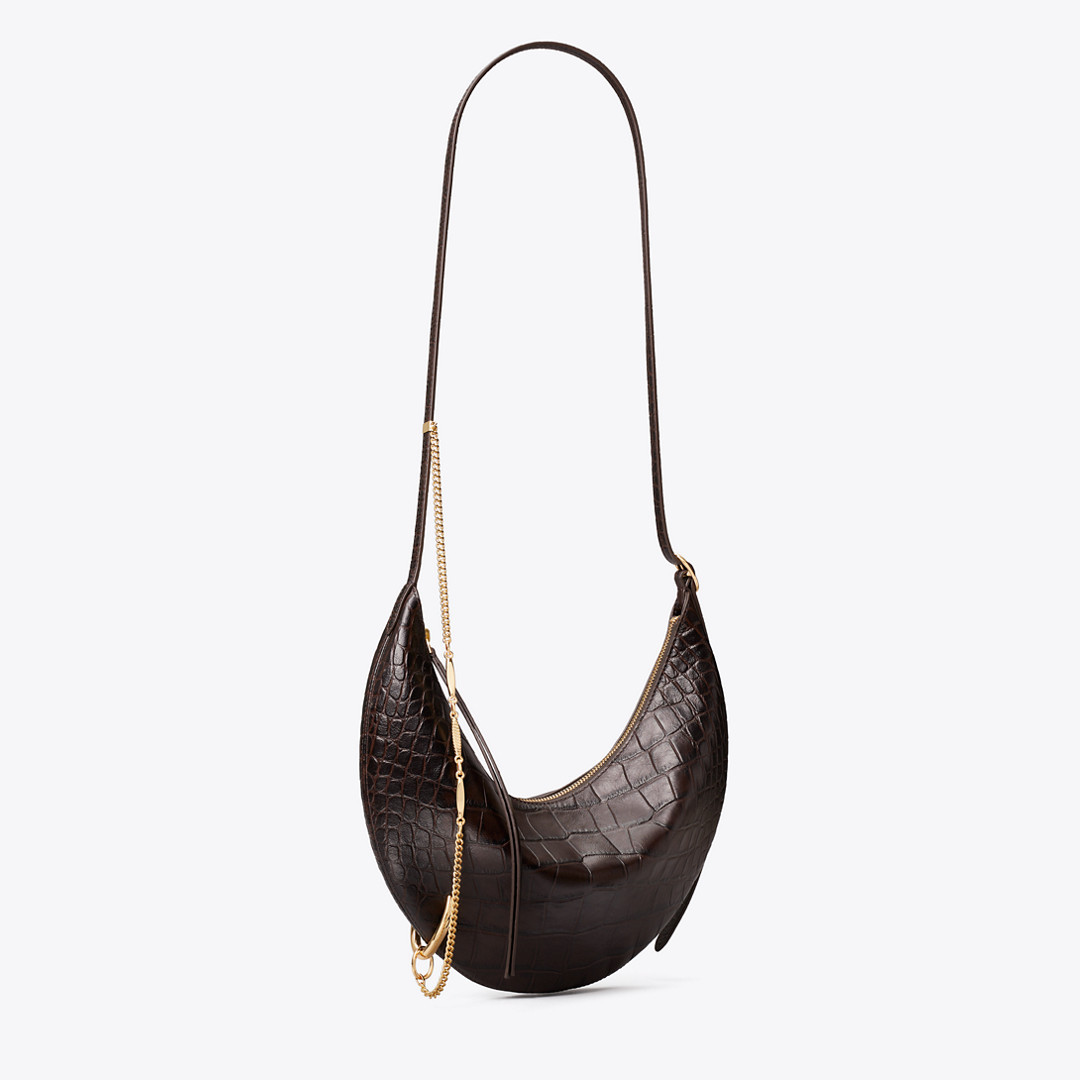 Tory Burch Pierced Croc-Embossed Crossbody Bag | Tory Burch (US)