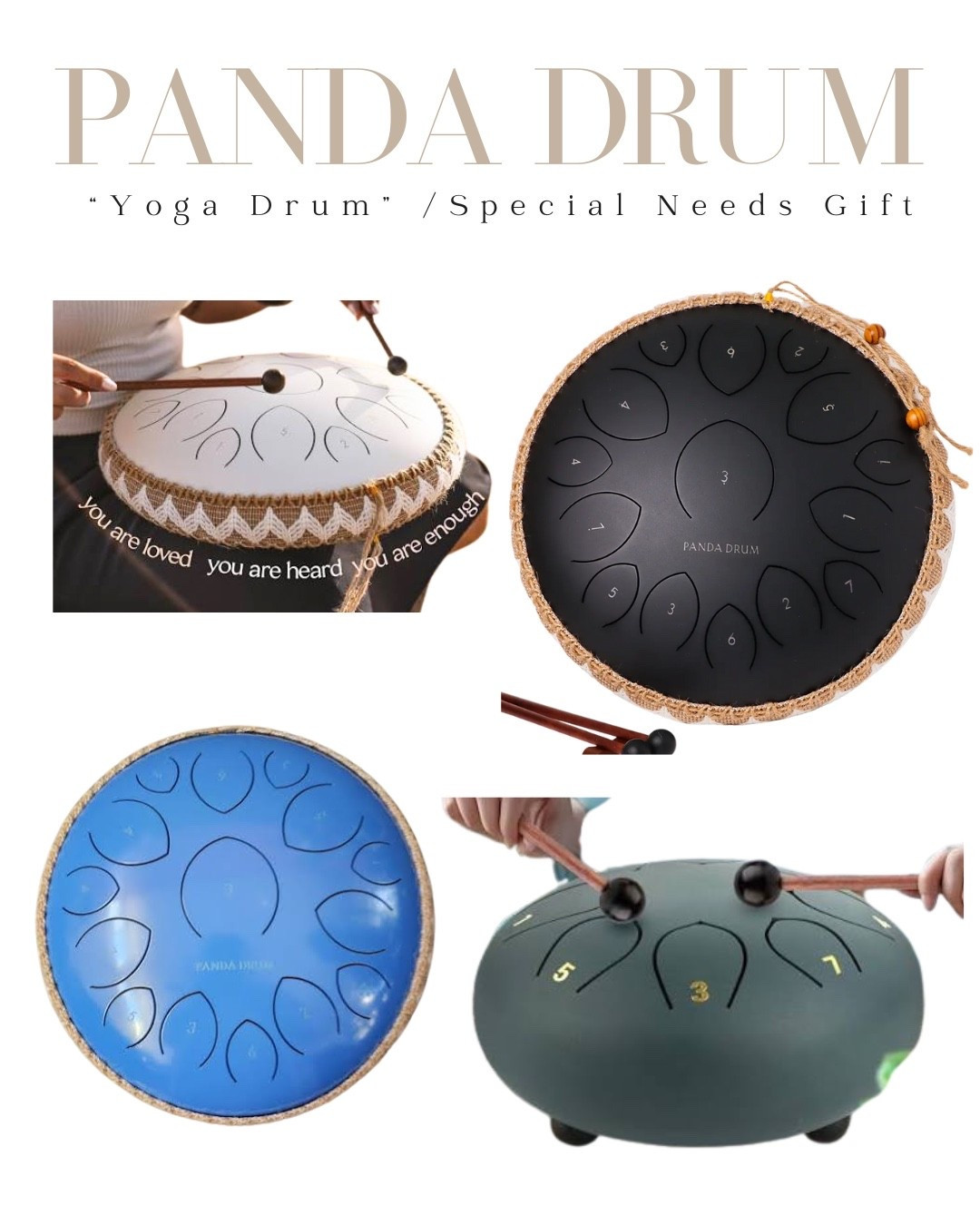 This is another fine I discovered at 2 AM caring for a senior dog... 

Although usually found in yoga and meditation, these panda drums are also amazing gifts for kids with special needs for those with anger and focus issues. They are tuned perfectly to harmonic resonance enforce the brain into a calming, peaceful state. Children can use them as well as elderly friends. I love this unique gift idea. 

#LTKKids #LTKFamily