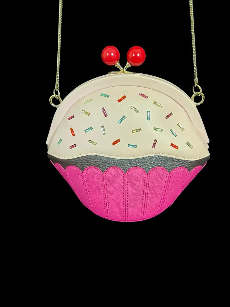 Vintage Style Kate Spade "take the Cake" Cupcake Kisslock Crossbody Novelty Bag & Matching Coin P... | Etsy (US)