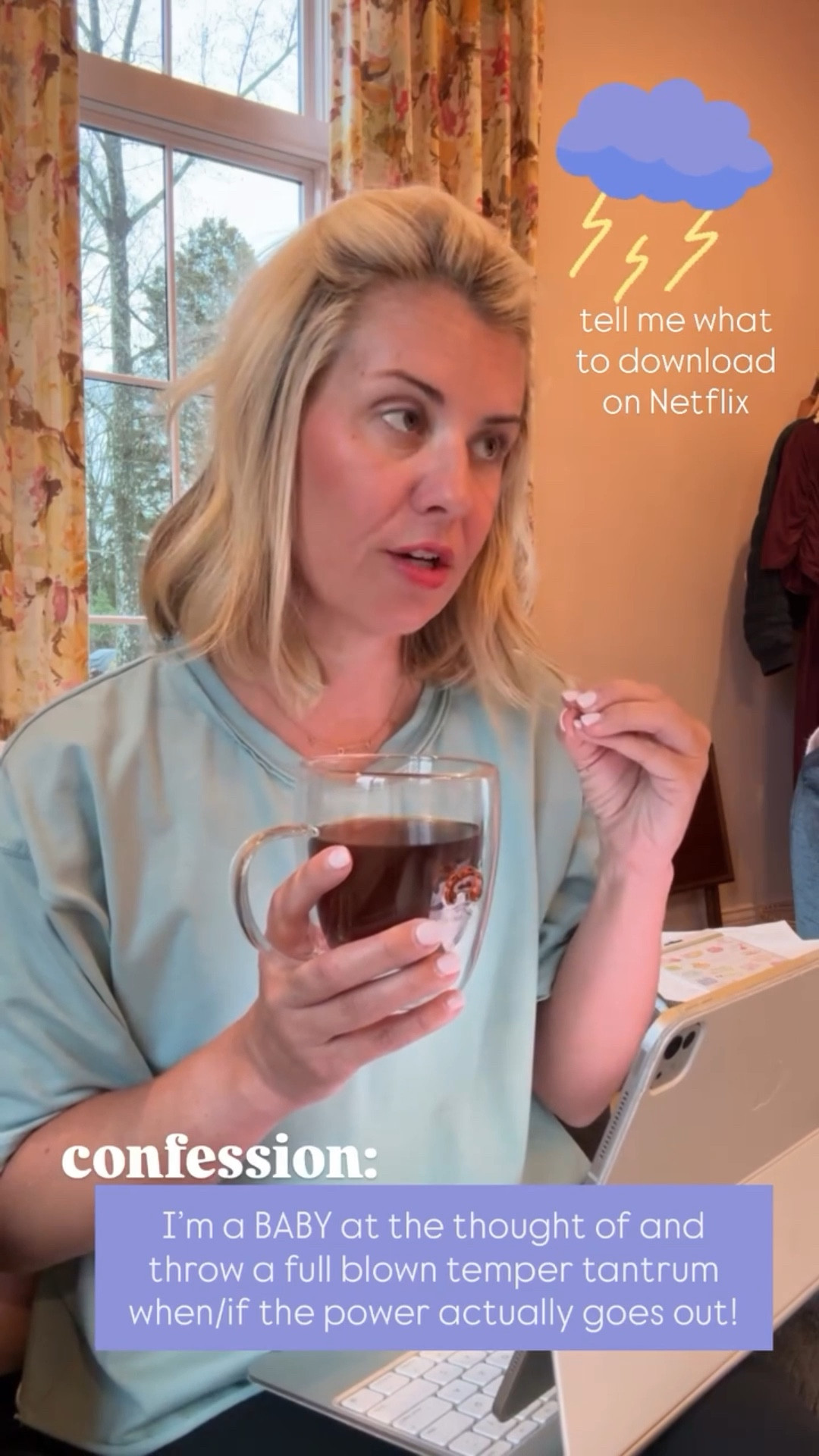 confession: I’m a BABY at the thought of and throw a full blown temper tantrum when/if the power actually goes out! tell me what to download on Netflix

#LTKSeasonal #LTKHome #LTKmomlife