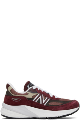 Burgundy Made in USA 990v6 Sneakers | SSENSE