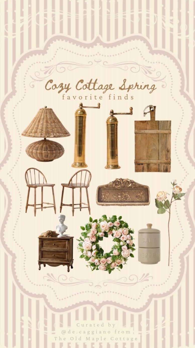 Cozy cottage spring favorite finds for the home 🌷🌸🤍🫖