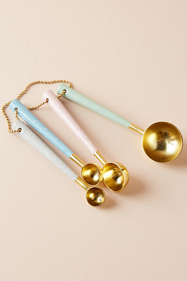 Pastel & Brass Measuring Spoons | Anthropologie (US)