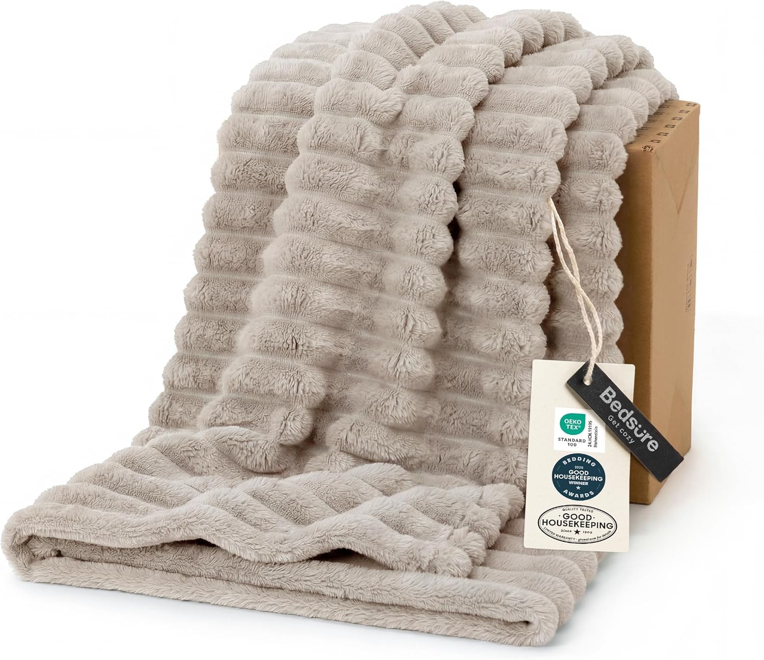 Bedsure GentleSoft Beige Throw Blanket for Couch - Cozy Soft Fleece Blankets for Women, Cute Smal... | Amazon (US)