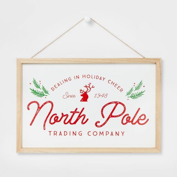 North Pole Trading Company Hanging Sign - Wondershop™ | Target