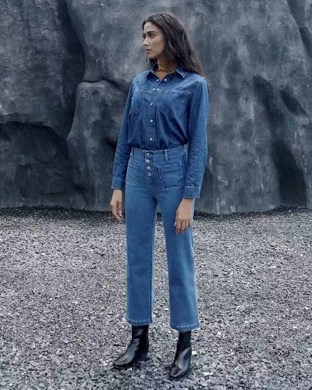 Find in my Denim District Collection.✨ These High Waisted Wide Leg Jeans paired with a matching denim button down and sleek black ankle boots are giving effortless, put together cool.

Shop the full look now and elevate your denim game.💙👖

#LTKMidsize #LTKU #LTKSeasonal