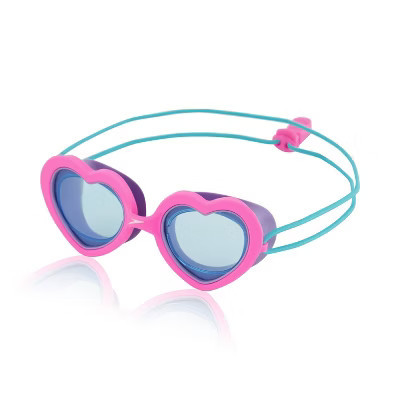 Speedo Kids' Sunny Vibes Heart Swim Goggles - Pink Heart: Latex-Free, Anti-Fog, Adjustable | Target