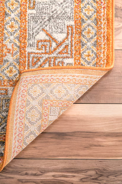 Yellow Paneled Geometric Area Rug | Rugs USA