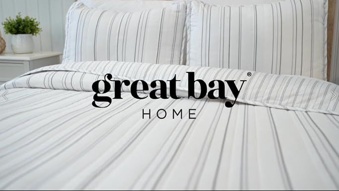 Great Bay Home 3-Piece King Reversible Lightweight Quilt Comforter with 2 Shams | All-Season, Mod... | Amazon (US)