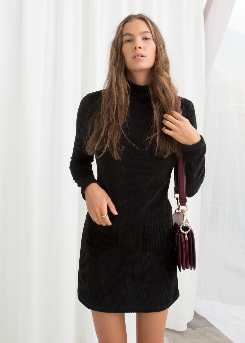 Turtleneck Velour Mini Dress | & Other Stories (EU + UK)