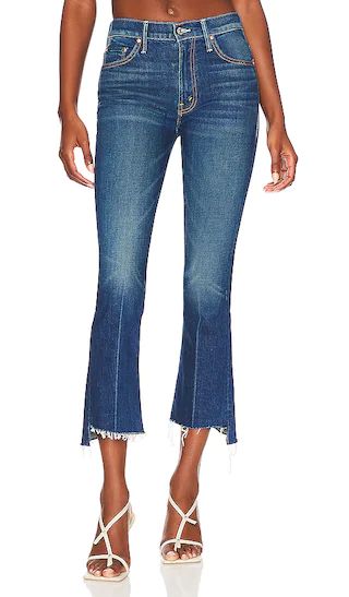 MOTHER Insider Crop Step Fray in Blue. - size 26 (also in 24, 25, 27, 29, 31, 32) | Revolve Clothing (Global)