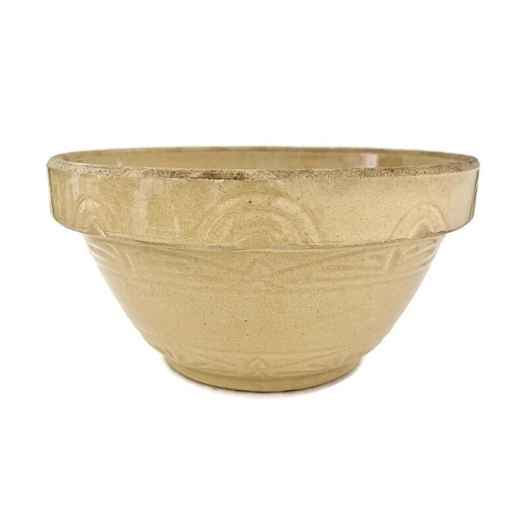 Yellow Ware Bowl 1910s | R.R.P. Earthenware | Shoulder Bowl | Large Batter Bowl | Primitive Decor... | Etsy (US)