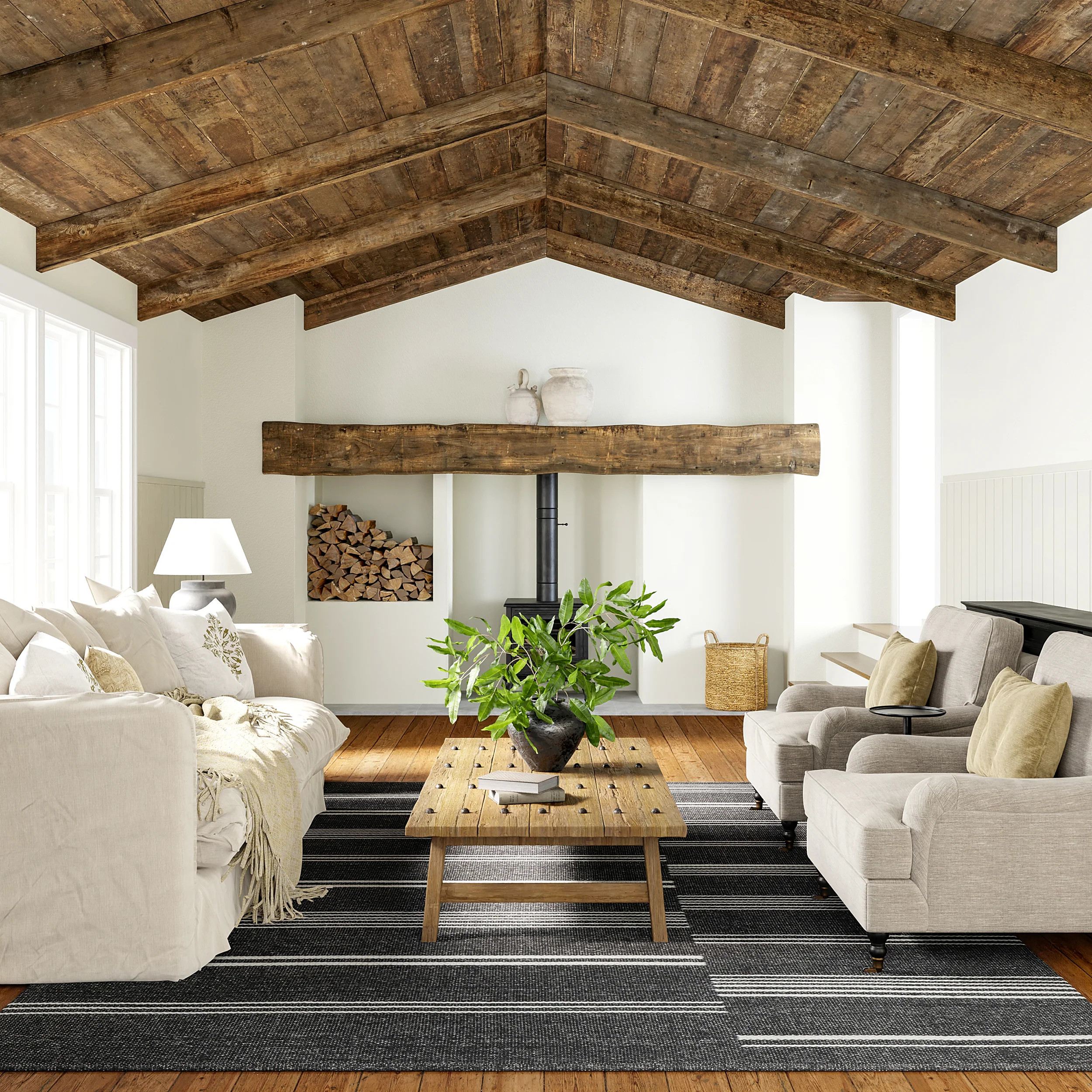 nuLOOM Birchwood Reversible Striped Wool 3ft. x 5ft. Dark Grey Area Rug one_size in Gray | 200WDMY01C-305 | Lowe's
