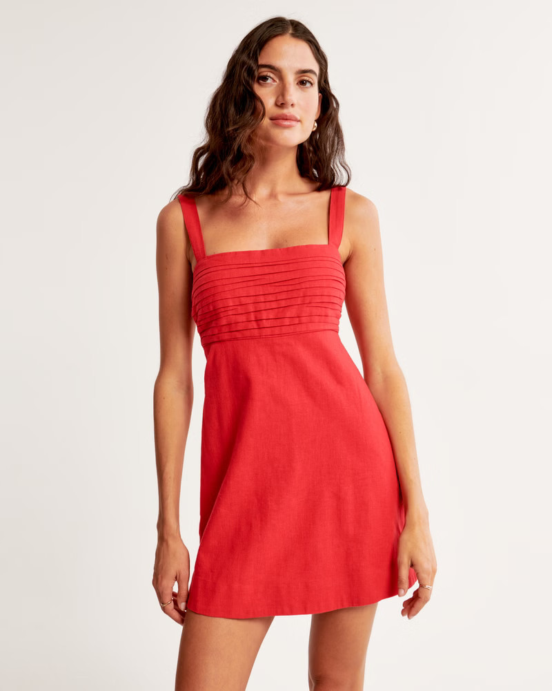 Emerson Linen-Blend Skort | Abercrombie & Fitch (US)