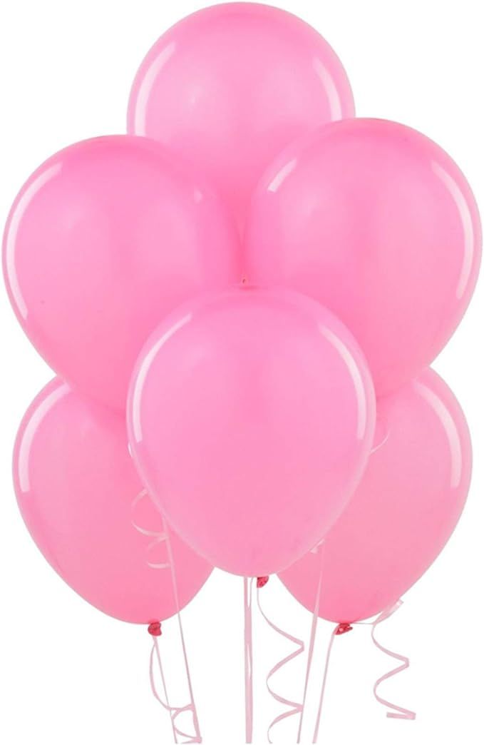 100 Pack Hot Pink Balloons 12 Inch Round Helium Pearl Balloons for Wedding Birthday Christmas Par... | Amazon (US)