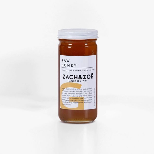 Zach and Zoe Wildflower Honey with Ginger Root - 8oz | Target